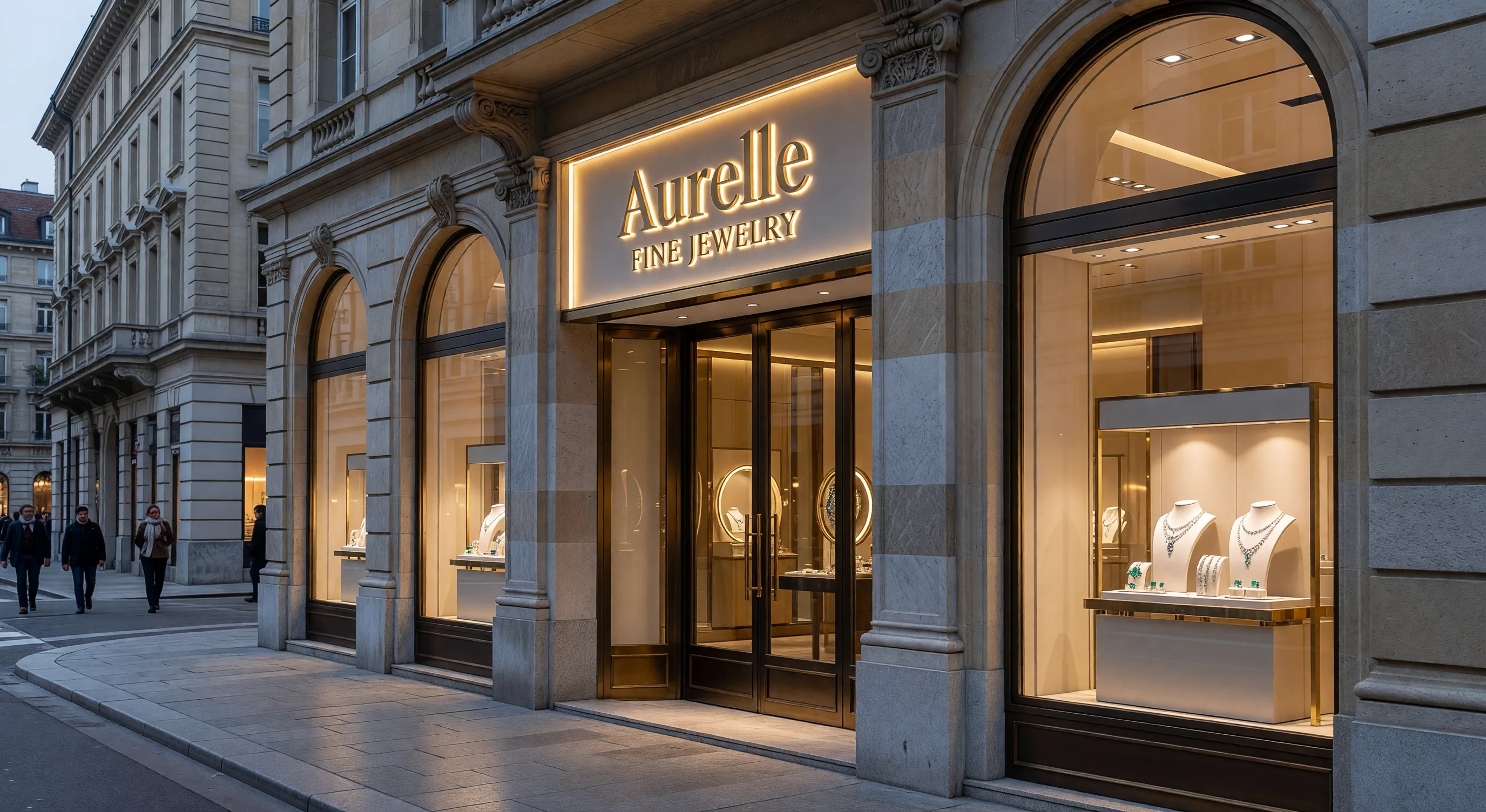 Mystic Shore Haven boutique exterior on Rue du Rhône, Geneva