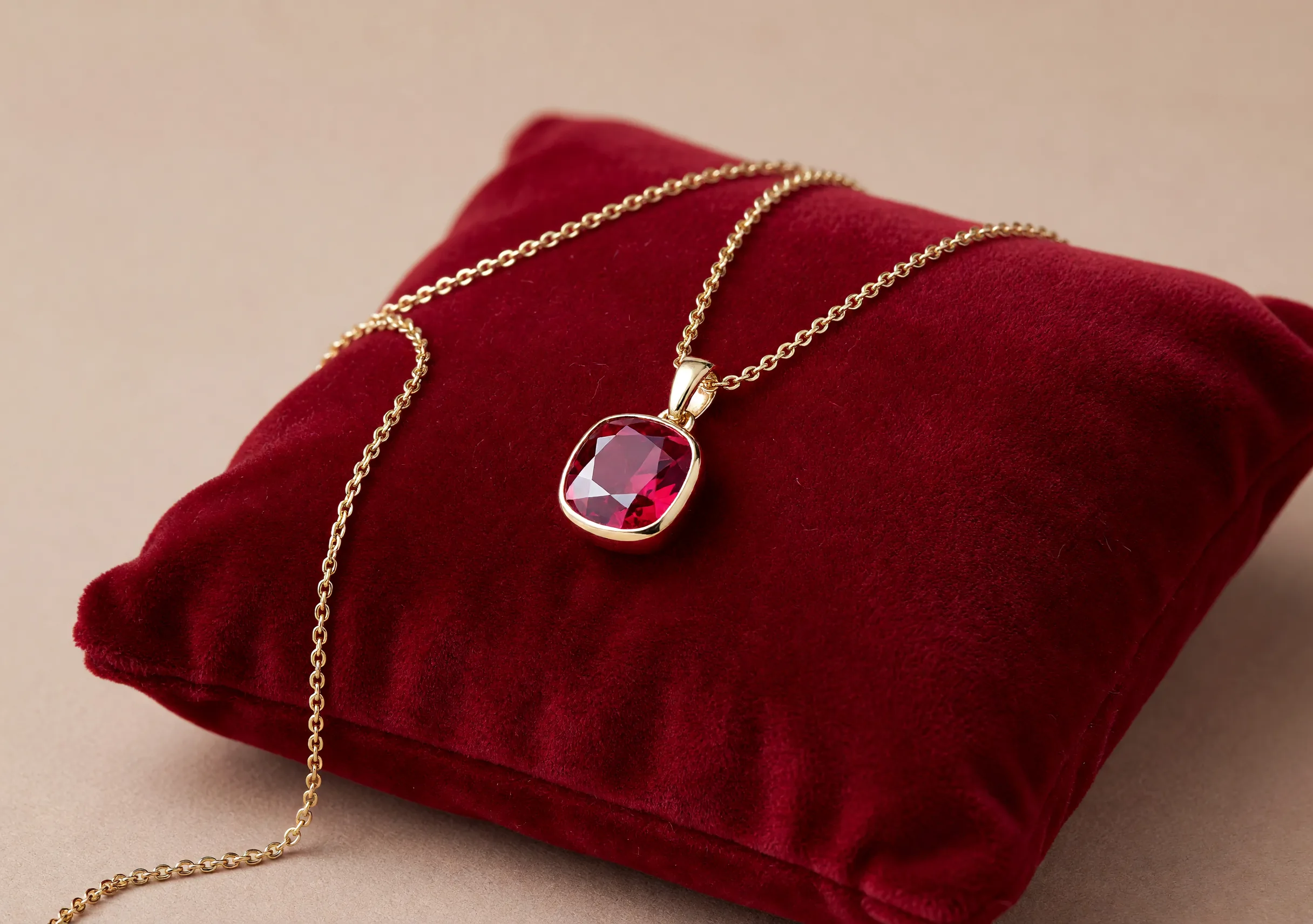 Ruby Solitaire Pendant